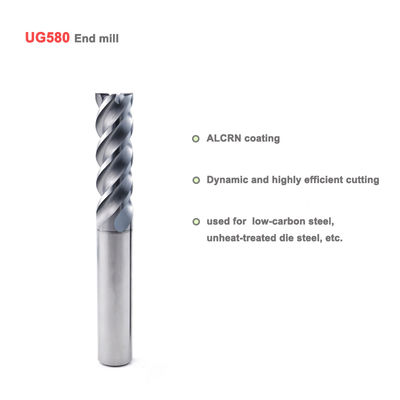 Carbide U-Channel End Mill 4 Flauta AlCrN recubierto para acero suave