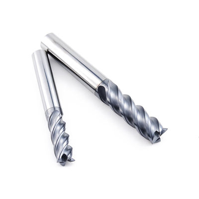 Fresa de extremo plano de carburo de 8 mm, 4 ranuras, para acero inoxidable aleado