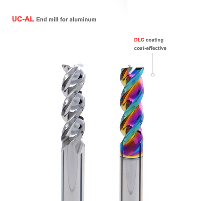 3 Molino de extremos de carburo revestido con DLC de flauta para el corte CNC de aluminio
