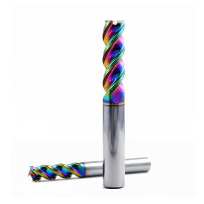 Cortador de fresado de carburo de tungsteno revestido con DLC para el mecanizado CNC de aluminio